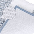 thumbnail image 4 of REGALWOVEN Alfombra de baño suave y absorbente, antideslizante, en forma de U y rectangular, tapete de baño azul 20" x 32", 4 of 7