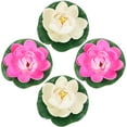 thumbnail image 4 of HONMEET Simulated Lotus Flower Bouquet White Foams 4Pcs 3.9x3.9x2in, 4 of 8