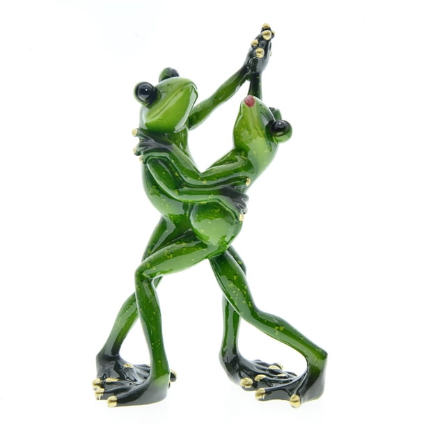 Pareja de ranas Estatuas Figuras de rana Escultura Artesanía de resina Colección de animales Adorno Gloria Figuras de rana