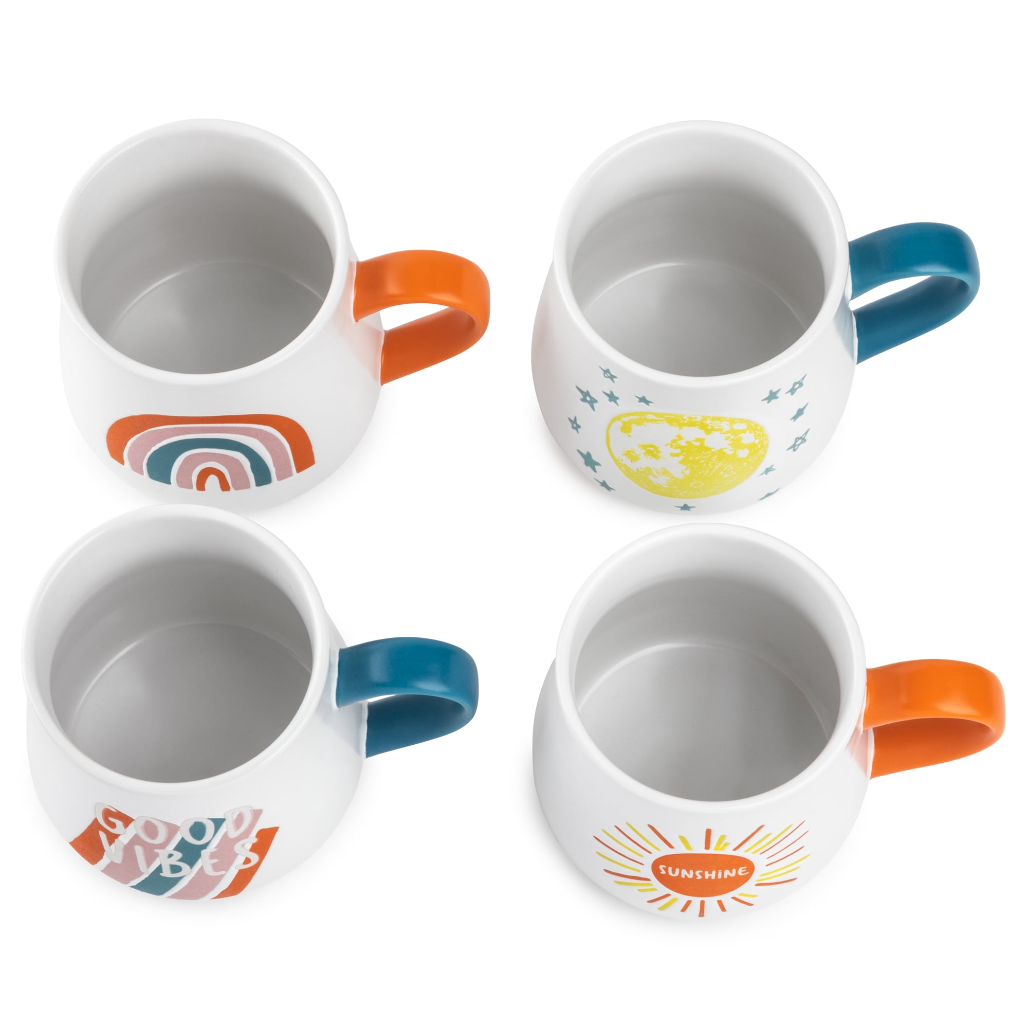 Thyme & Table Stoneware Coffee Mugs, 15 fl oz, Set of 4