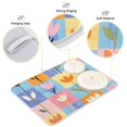 thumbnail image 3 of Yayeee Dish Drying Mat for Kitchen Counter 16"x18" Microfiber Absorbent Pad, Blue Flowers, 3 of 7