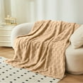 thumbnail image 4 of Soft Cotton Bed Blanket,Thermal Throw Blankets for All Season Lightweight Blanket with Weave Pattern Blanket 59x39inch, 4 of 5