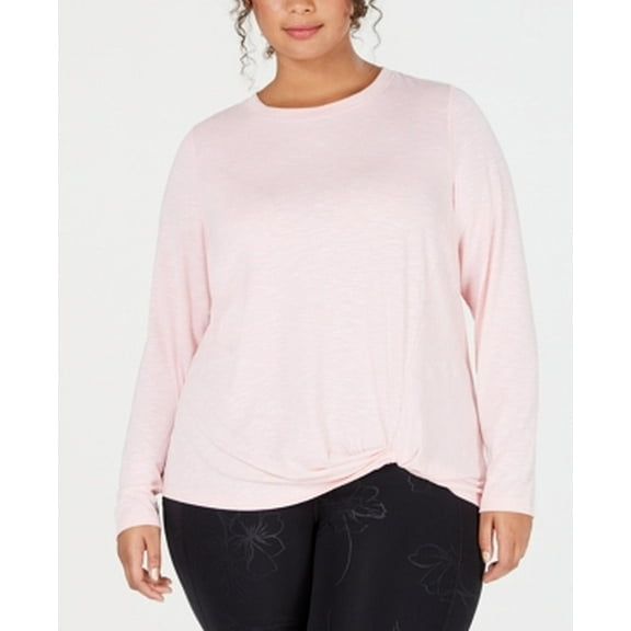 Women's Top Space Dye Plus Knit Long Sleeve 1X