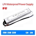 thumbnail image 2 of Waterproof Switching Power Supply 20W 25W 35W AC-DC 12V 24V 36V Volt IP67 Constant LED Driver Lighting Transformer SMPS ,Built-in Safety Protections, 2 of 4