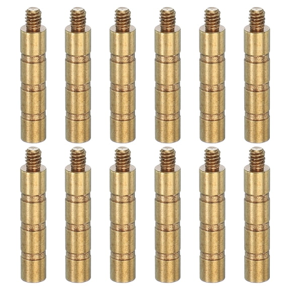 100 Grain Archery Arrow Brass Insert Insert Screw Copper Brass Arrow for .244/ 6.2mm Carbon Arrows, 12 Set