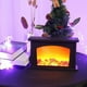 thumbnail image 4 of Chimenea eléctrica de imitación, chimenea eléctrica con efecto de llama, luz LED sin llama de simulación retro para patio, balcón, luz nocturna retro, decoración navideña., 4 of 5