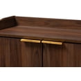 thumbnail image 4 of Baxton Studio Lena Mid-Century Modern Walnut Brown Finished 5-Shelf Wood Entryway Shoe Cabinet, 4 of 10