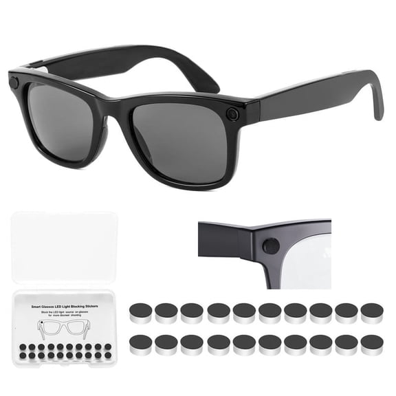 LED Light Blocking Stickers Compatible with Wayfarer/Skyler/Headliner/Display/Oakley Accessories, 20Pcs Restickable Blackout Light Covers Sticker