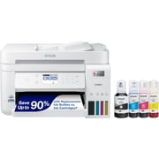 Epson EcoTank ET-3843 Wireless Color All-in-One Cartridge-Free Supertank Printer with Scanner, Copier, ADF and Ethernet-for The Ultimate Home Office, White (Sold without manufacturer warranty)