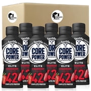 Fairlife Core Power Elite Protein Shake, Strawberry, 42g Protein, 14 oz, 6 Bottles
