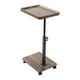 thumbnail image 5 of Side Table with Wheels, C Shaped End Table, Adjustable Side Table for Couch Sofa (Walnut Color), 5 of 15