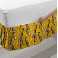 thumbnail image 2 of Giraffe Bed Skirt, Ornamental Animal with Patterns on Yellow Color with Swirls, Elastic Bedskirt Dust Ruffle Wrap Around for Bedding Decor, 4 Sizes, Multicolor, by Ambesonne, 2 of 2