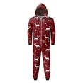 thumbnail image 6 of Hwmodou Matching Christmas Pajamas For Family Cozy Homewear Snowflake Reindeer Print Hooded Loungewear Holiday Santa Claus Sleepwear Xmas Pjs Set For Couples And Kids, 6 of 7