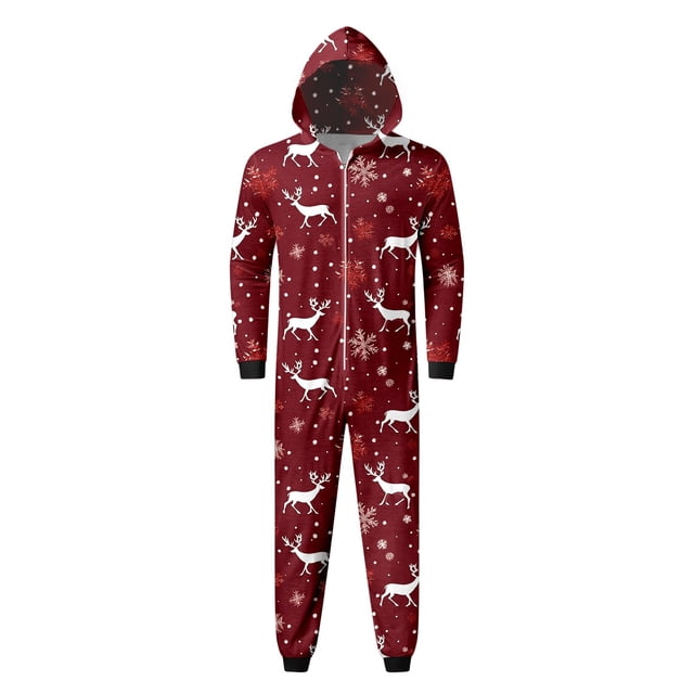 Dsscvnef Matching Family Outfits Family Pajamas Christmas Print Hooded Loungewear4 (Dad Style) Dog Pajamas Christmas Matching Family Family Pajama Pants Sewing Pattern