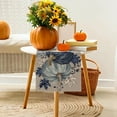 thumbnail image 5 of Fall Blue White Pumpkin Dining Table Runner, Autumn Thanksgiving Maple Leaves Burlap Kitchen Decoration, Seasonal Indoor Outdoor Home Decor Party Supply 13 x 36 Inches, 5 of 6