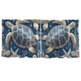 thumbnail image 6 of BZSMCE Set of 2 Pieces Window Curtains In Navy Beaded Sea Turtle Pattern 57x24in/57x36in, 6 of 9