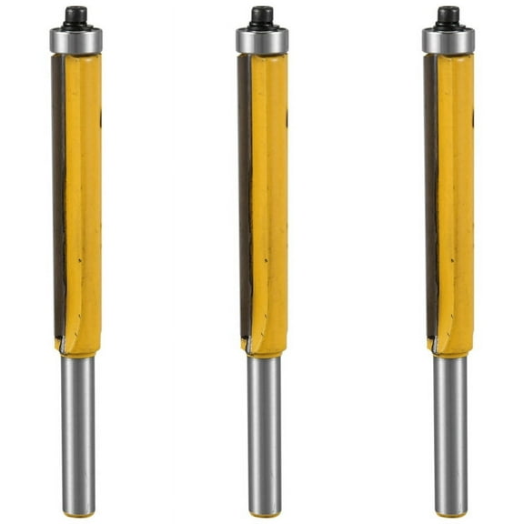 3X 2 Inch Height Extra Long Trim Router Bit 1/4 Inch x 3/8 Inch Woodworking Milling Cutter for Wood DIY Tool