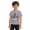 Grey, variant on Funny T Rex Dinosaur Graphic Tee Kids 4th of July Patriotic Short Sleeve T Shirt