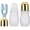 gold cap, variant on 2Pack 50ml Clear Glass Roller Bottles Refillable Roll  Bottles with Plastic Ball for Essential Oils, Perfume, Deodorant - Empty Travel Size Glass Containers ( and Black Caps)