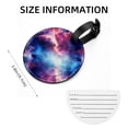 thumbnail image 5 of Galactic Planet 2pcs PU Leather Round Bag Tags with Privacy Cover and Name ID Tag - Suitcase Tags for Travel Luggage, Handbags, Backpacks, School Bags, 5 of 6