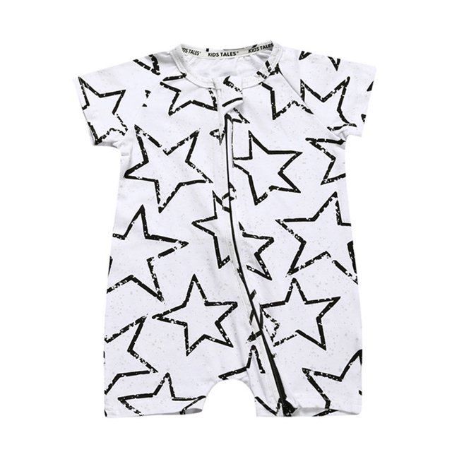 SDNall Short Sleeve Jumpsuit Baby Spring Printed Short Sleeves Jumpsuit Thin Crawler