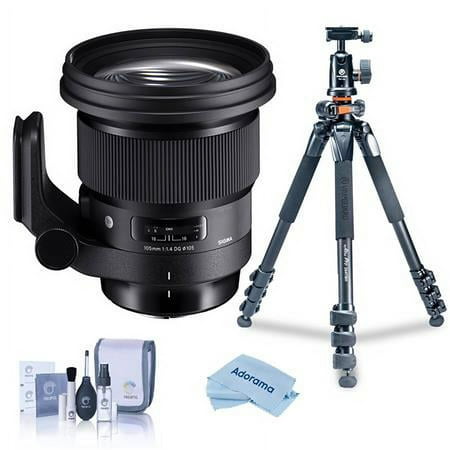 Image of 105mm f/1.4 DG ART HSM Lens for Nikon F Bundle with Vanguard Alta Pro 264AT Aluminum Tripod Kit Cleaning Kit Cleaning Cloth