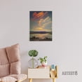thumbnail image 3 of Vintage Style Atmospheric Clouds Over Lake Canvas Wall Art Print 12X16", 3 of 4