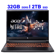 Acer Nitro V 16 AI Premium Gaming Laptop 16" WUXGA IPS 180Hz AMD Zen 4 Hexa-core Ryzen 5 240 32GB RAM 2TB SSD GeForce RTX 5050 (Up to 421 AI TOPS) Backlit Win11