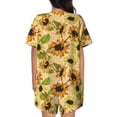 thumbnail image 6 of Sigee Sunflowers for Sleepwear Casual Pjs with Pockets Women's Pajamas Sets Shorts 2 Piece Short Sleeve Lounge Sets 4X-Large, 6 of 9