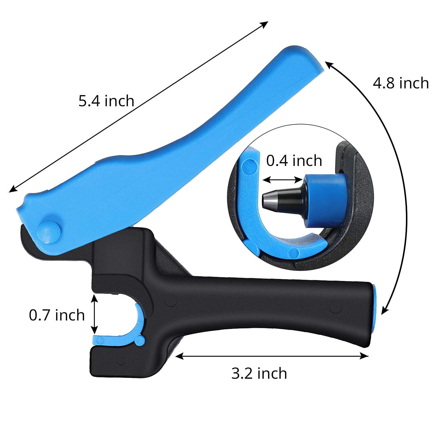 ABCISI 2 Pack Drip Irrigation Tubing Hole Punch Tool, Fitting Insertion Tool for 1/4 Inch Fitting and Emitter  Plastic, Garden Watering and Outdoor Irrigation Systems, Professional Pocket Punch