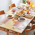 thumbnail image 2 of Pink Glitter White Marble Pattern Summer Placemats Table Placemats Set Of 4-Linen Kitchen Washable Placemats Table Mats 11.8"x17.7" Non-Slip Heat Resistant, 2 of 6