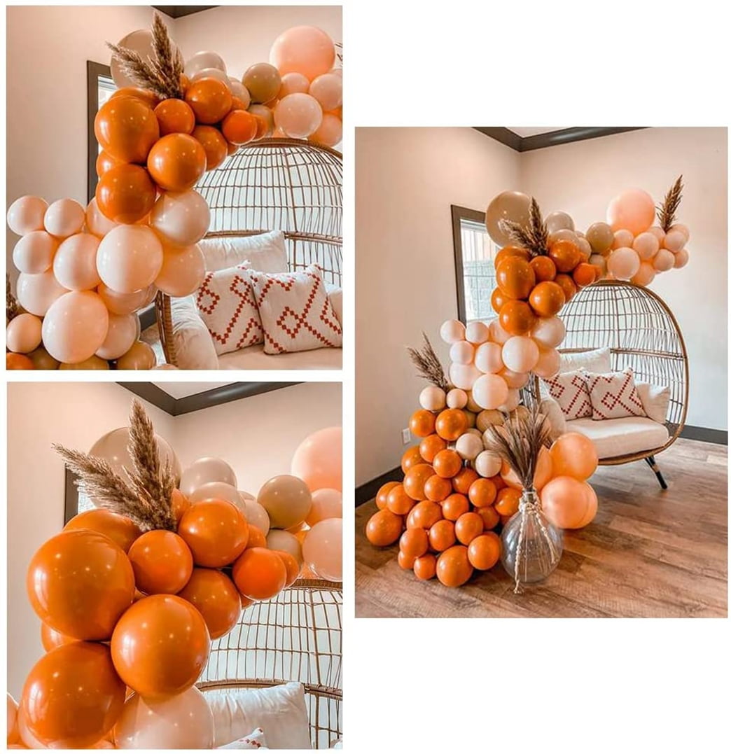 YANSION Balloon Arch Kit, Retro Orange Balloon Garland Kit with Retro Orange Blush Latex Balloons and Double-Stuffed Party Balloon Arches for Birthday Wedding Party Baby Shower Decoration