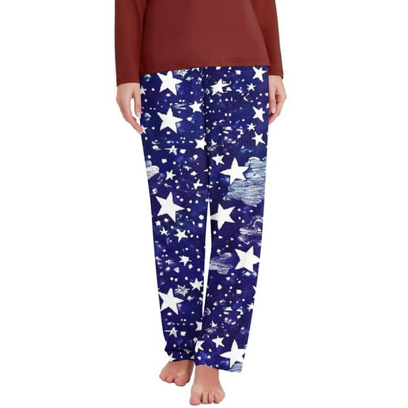 Sakmal Womens Sleep Pants Plus Size Pajama Bottoms Ladies Lounge Pants L