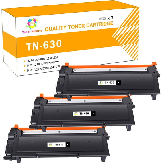 TN-630 Compatible Toner Cartridge Replacement for Brother TN 630 for Use with Brother HL-L2300D L2305W L2320D, DCP-L2500D L2520DW L2540DN,MFC-L2700DW L2700DWR L2700DN Printer Toner(Black,3-Pack)