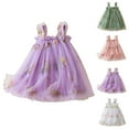 thumbnail image 3 of Toddler Girls Casual Dresses Sleeveless Embroider Princess Dance Party Floral Tulle Clothes Streetwear, 3 of 3