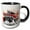Black/White, variant on 3drose, Thou Shalt Rod Banner, Wheelies, Smoke and Flames, 11oz Two-tone Yellow Mug