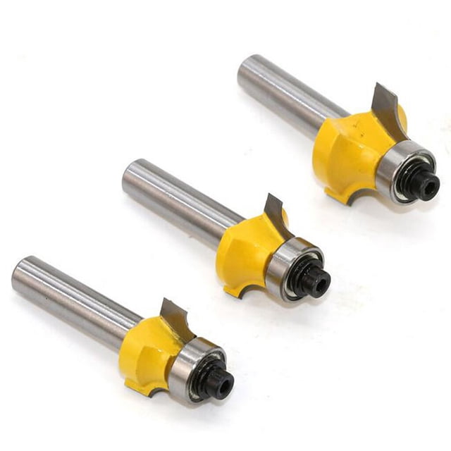 Xingzhi 3PCS 8mm Woodworking Cutter Slotting Cutter with Bearing Trimming Tool