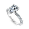 thumbnail image 2 of Earth Jewel Lab Created Pear Cut Diamond Ring - 1.38 Ct Diamond Solitaire Engagement Ring for Women - Crafted in 14K White Gold Plated - Anniversary or Birthday Jewelry Gift for Wife or Sister, 2 of 3