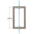 thumbnail image 5 of CRL MT8X8BN Brushed Nickel 8" MT Series Round Tubing Mitered Corner Back-to-Back Pull Handle, 5 of 5