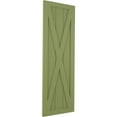 thumbnail image 2 of Ekena Millwork 18"W x 47"H True Fit PVC Single X-Board Farmhouse Fixed Mount Shutters, Moss Green (Per Pair - Hardware Not Included), 2 of 8