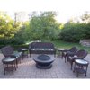 Oakland Living All-Weather Wicker Fire Pit Chat Set with Fire Bowl