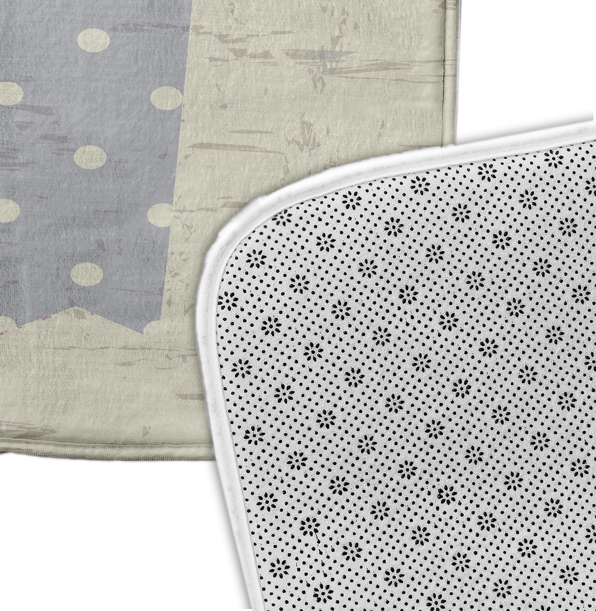 Simply Daisy 34" x 21" Plush Microfiber Grey-Pink Triple Surf Bath Mat