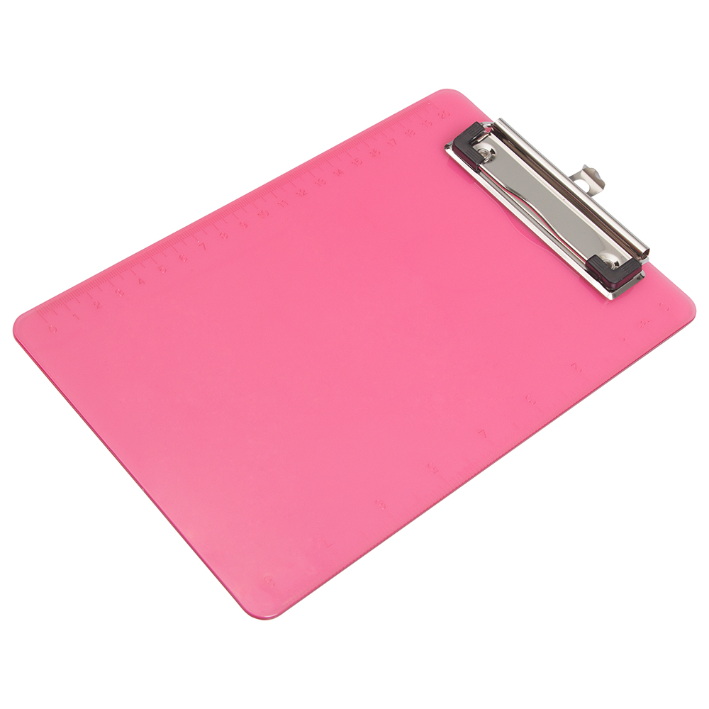 JAM Paper Mini Pink Plastic Clipboards with Metal Clip, 6 x 9, 2/Pack