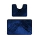 thumbnail image 2 of Juego de Alfombrillas para Piso de Baño con Diseño de Hoja | Alfombras de Poliéster Antideslizantes y Absorbentes de Agua | Juego de 2 Piezas para Baño, Cocina, Dormitorio, Entrada | Estilo Moderno, 2 of 8