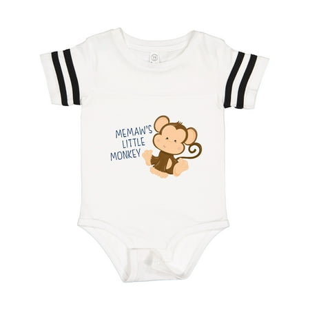 

Inktastic Memaw s Little Monkey Gift Baby Boy or Baby Girl Bodysuit