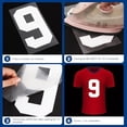 thumbnail image 4 of 33 Pcs 8 Inch Iron on Numbers Jersey Heat Transfer Numbers Big 0 to 9 Heat Press Number Stickers for Sports T Shirts Football Basketball Baseball Team Uniform Fabric Clothing (White), 4 of 7