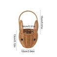 thumbnail image 3 of Imitation Rattan Handheld Basket, Small Woven Storage Basket with Bunny Ears, Decorative Rope Basket for Flowers Toys, Spring Easter Gift Basket for Home Nursery, 3 of 7