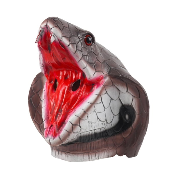 Portada de Halloween,Disfraz de máscara de serpiente espeluznante novedad Halloween,Máscara de Halloween Fiesta de Disfraces Látex Animal Serpiente,Máscara de cosplay Máscara de cabeza de