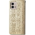 thumbnail image 3 of Wallet Phone Case for Moto G Stylus 5G 2023,Cute Cartoon Cat Dog Pattern PU Leather Case with Magnetic Clasp and Cash Card Slots Holder Cover for Moto G Stylus 5G 2023,CD Gold, 3 of 18