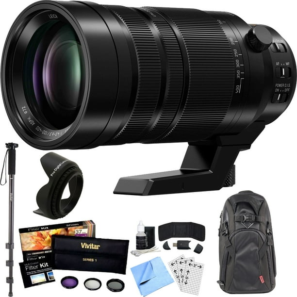 Panasonic Lumix Leica Dg Vario Elmar 100 400mm F 4 0 6 3 Asph Power Ois Lens Bundle Includes Lens 72mm Filter Kit Monopod Backpack Lens Hood Cleaning Kit Beach Camera Cloth And More Walmart Com Walmart Com